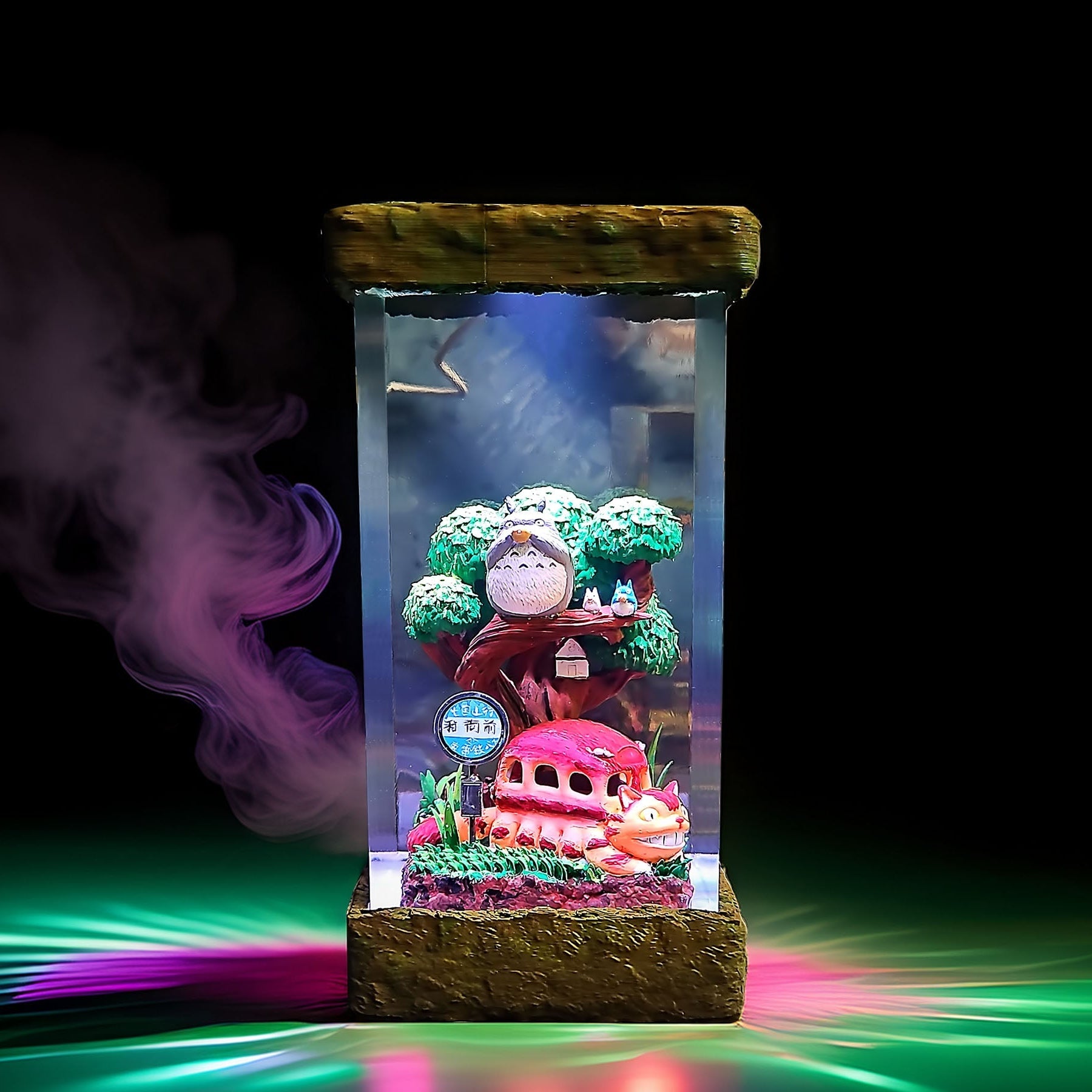 Forest Spirit Owl Resin Lamp