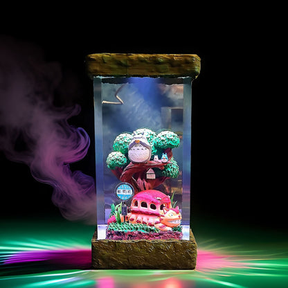 Forest Spirit Owl Resin Lamp