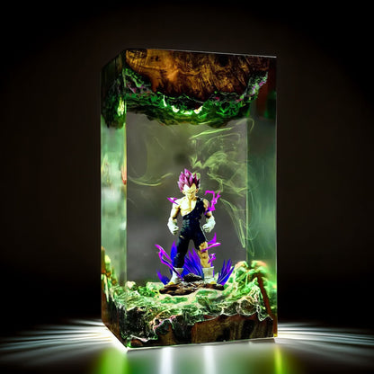 Crimson Pride Prince Resin Lamp