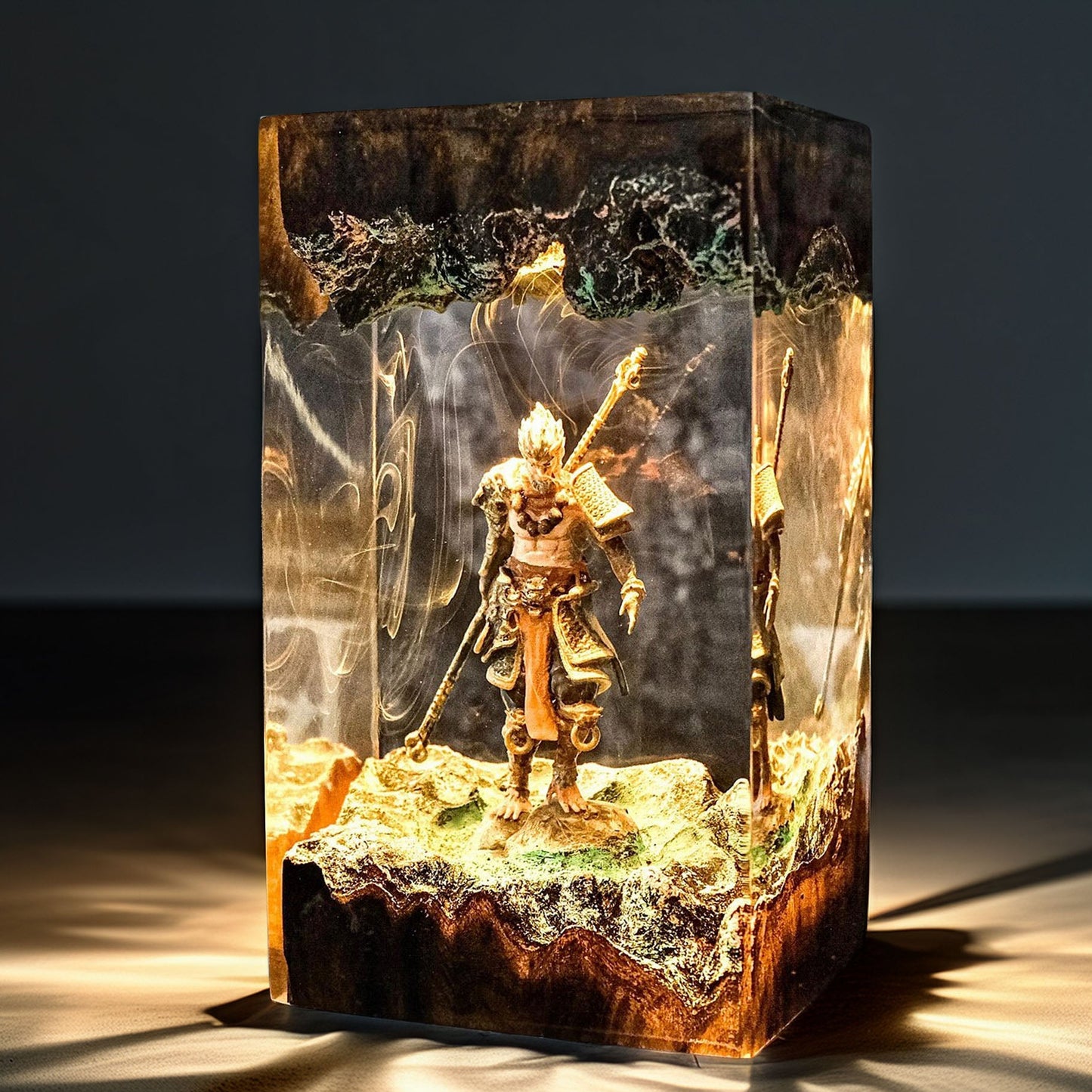 Mythic Monkey Sage Resin Lamp 1