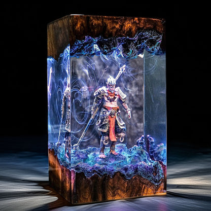 Mythic Monkey Sage Resin Lamp 1