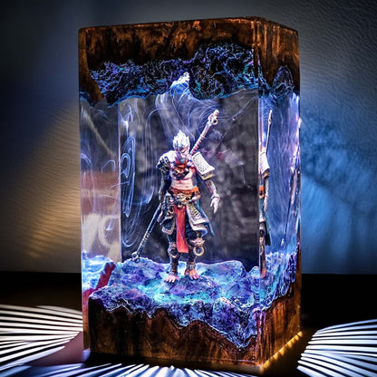 Mythic Monkey Sage Resin Lamp 1