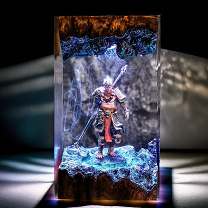 Mythic Monkey Sage Resin Lamp 1