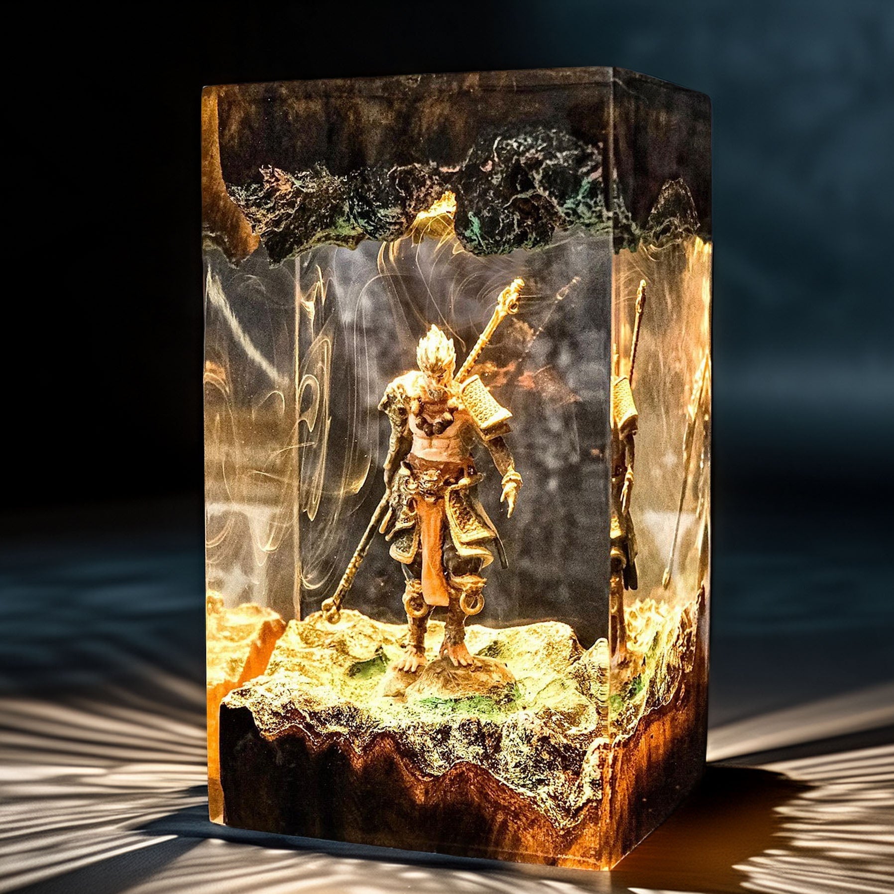 Mythic Monkey Sage Resin Lamp 1