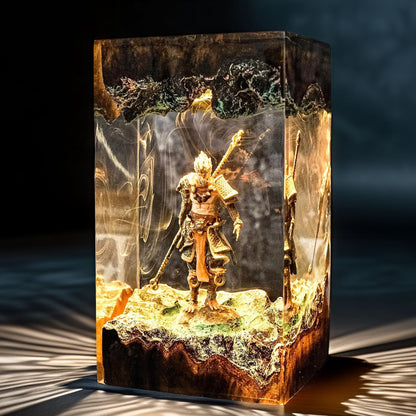 Mythic Monkey Sage Resin Lamp 1