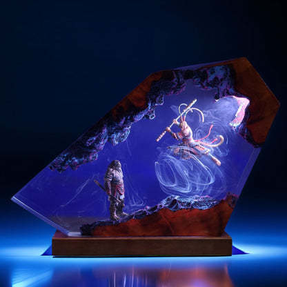 Monkey Sage Vs Bull Demon Resin Lamp