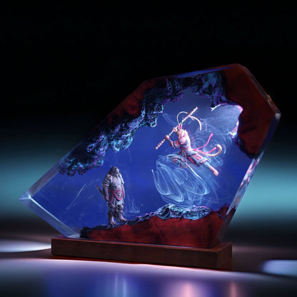 Monkey Sage Vs Bull Demon Resin Lamp