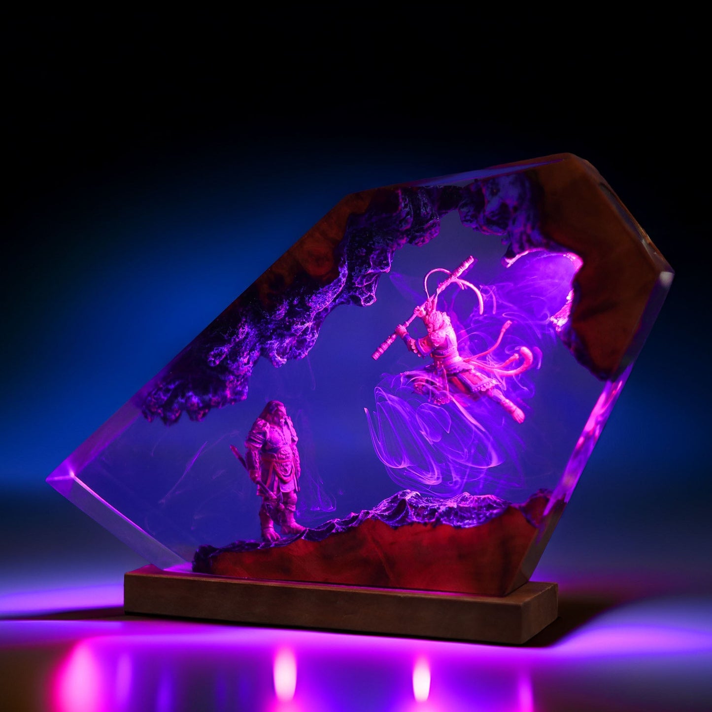 Monkey Sage Vs Bull Demon Resin Lamp