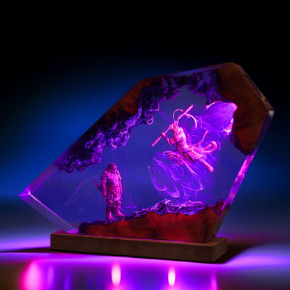 Monkey Sage Vs Bull Demon Resin Lamp