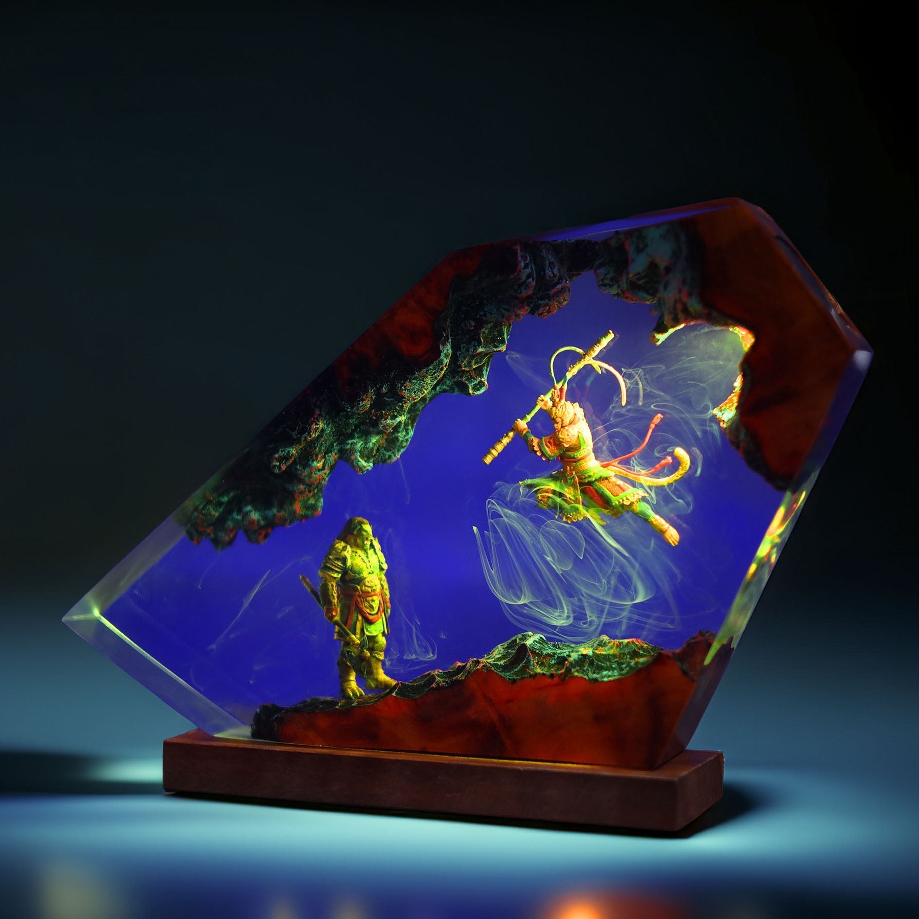 Monkey Sage Vs Bull Demon Resin Lamp