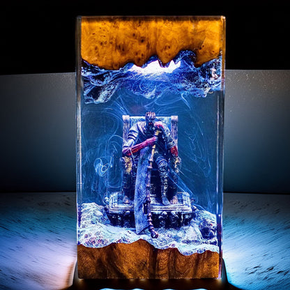 Old Giant Lord Resin Lamp