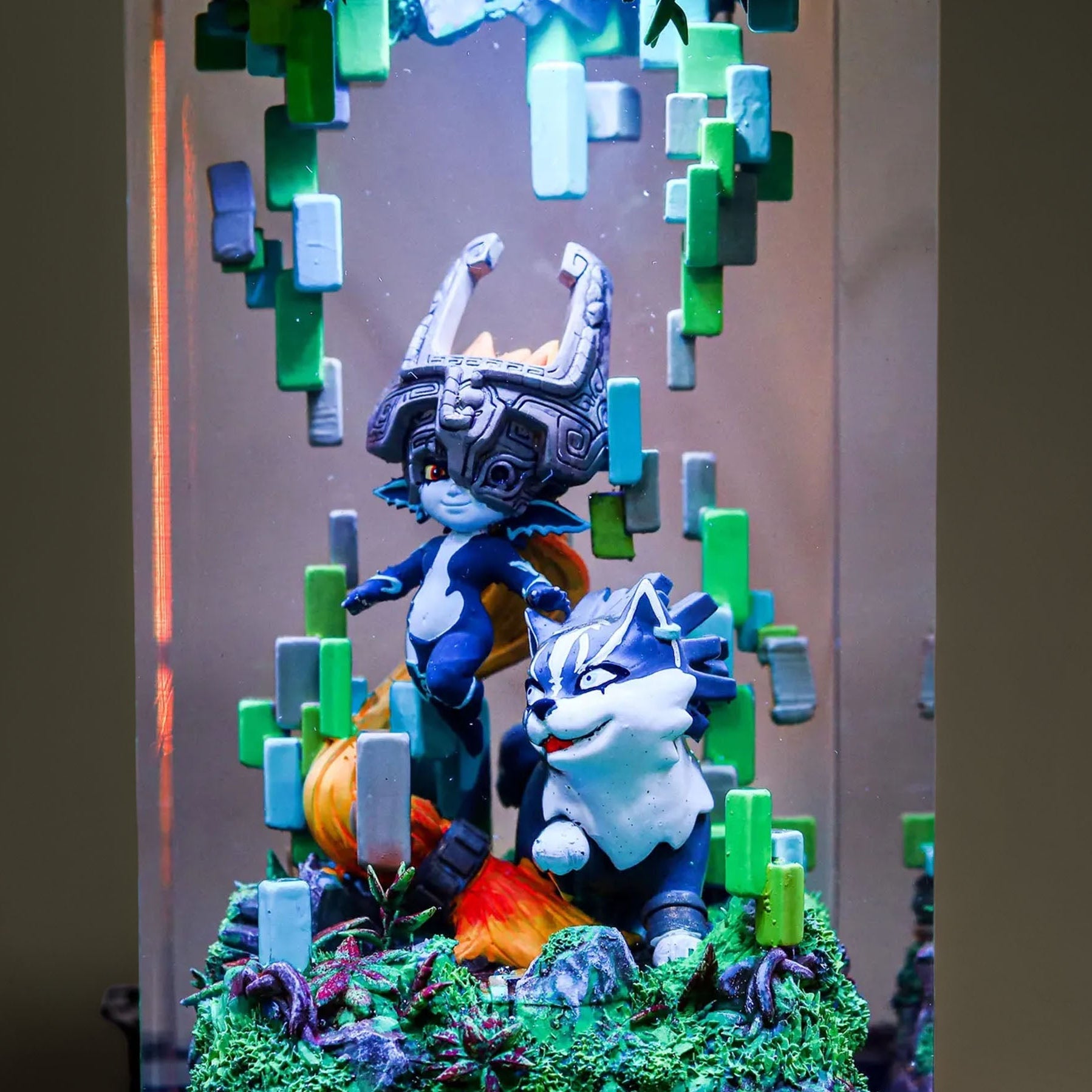 Midna and Wolf Sacred Blade Hero Resin Lamp