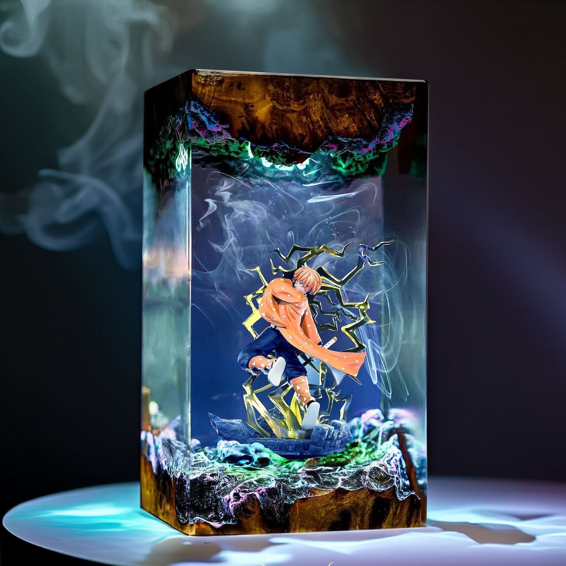 Lightning Yellow Swordsman Resin Lamp