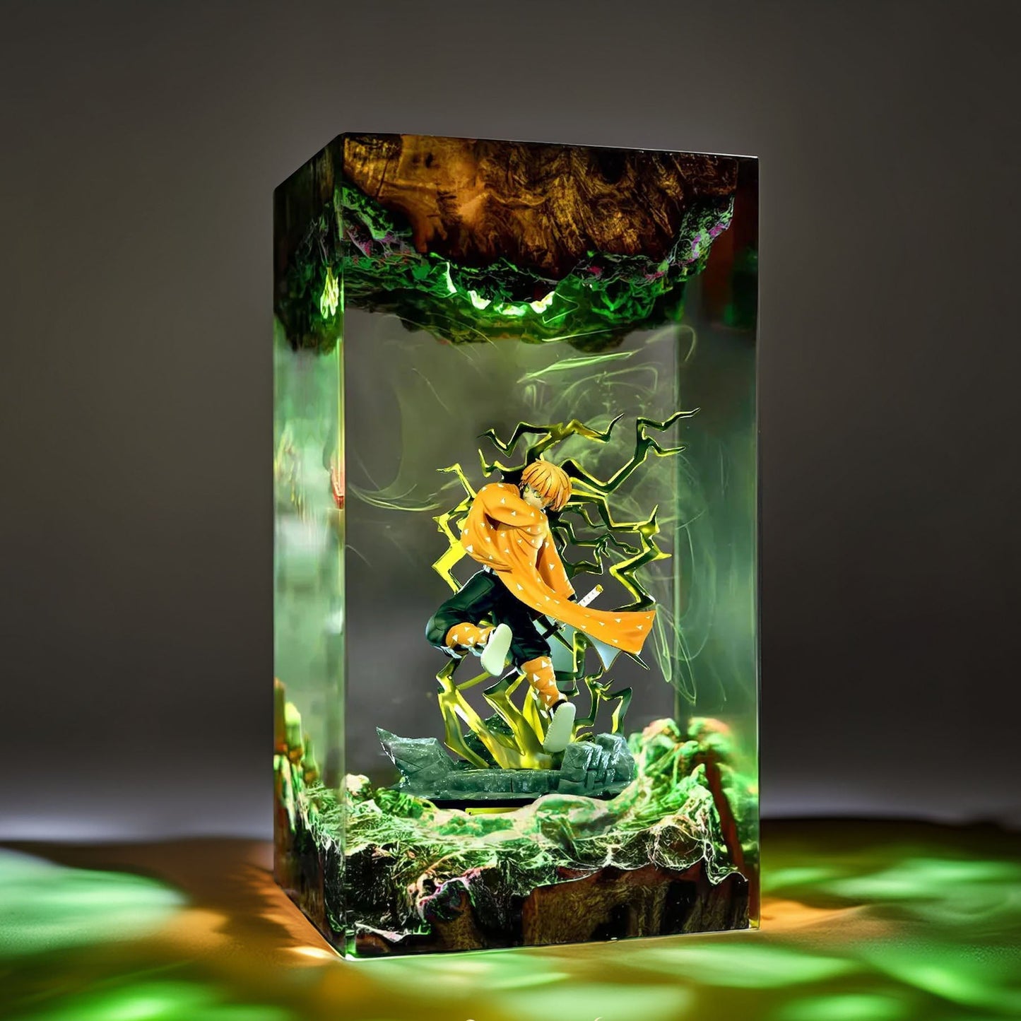 Lightning Yellow Swordsman Resin Lamp