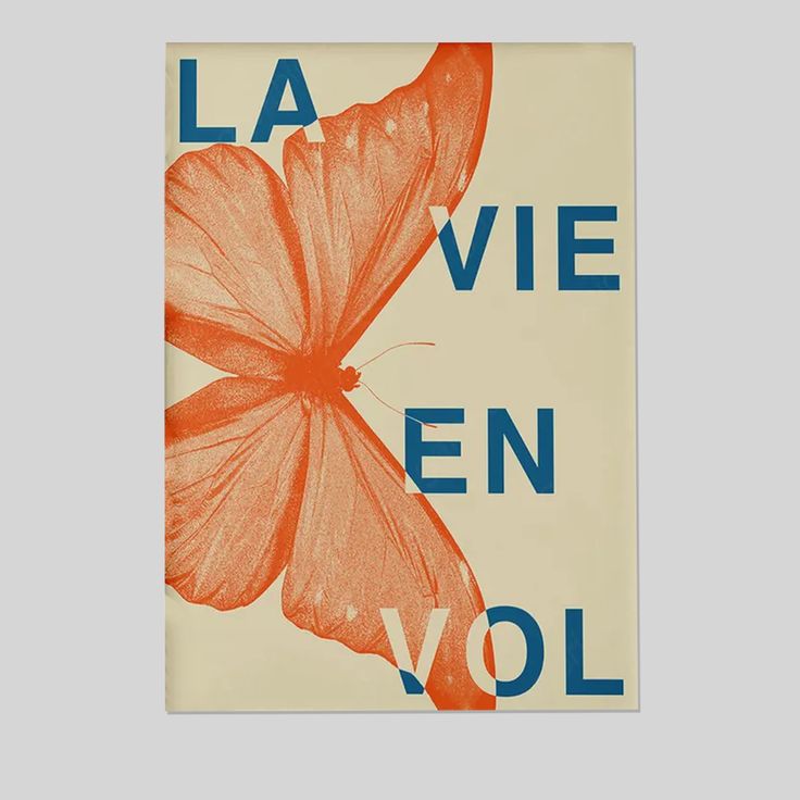 Butterfly Exhibition Poster, Mid Century Modern Wall Decor Poster Size 24''x36''