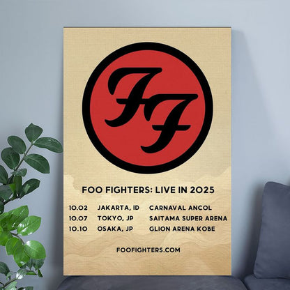 NEW Foo Fighters Tour Live In 2025 New Show Announced Poster Size 24''x36''