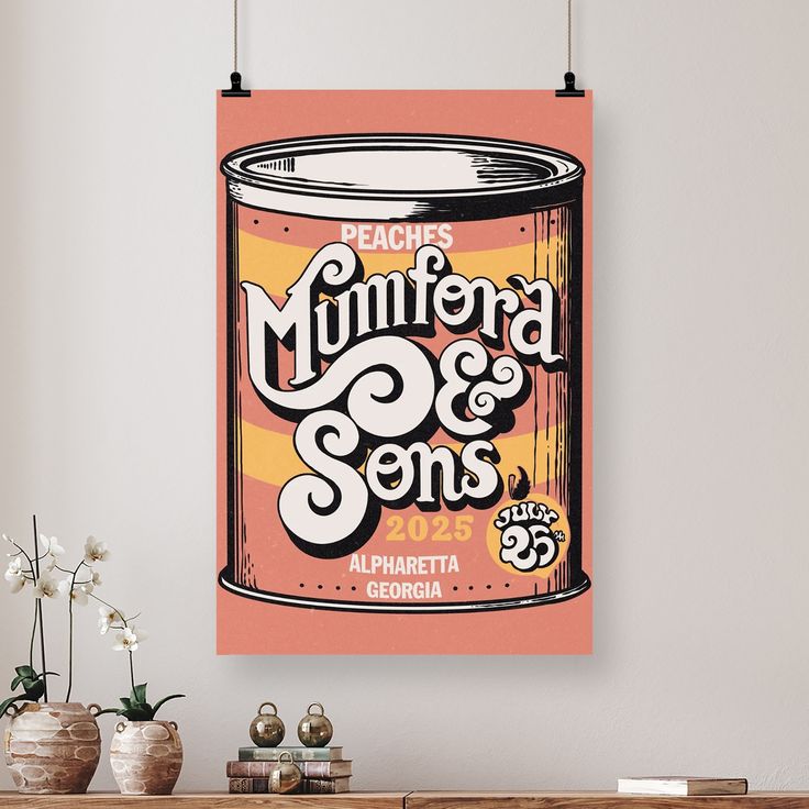 Mumford And Sons At Ameris Bank Amphitheatre In Alpharetta GA On July 26 2025 Poster Size 24''x36''