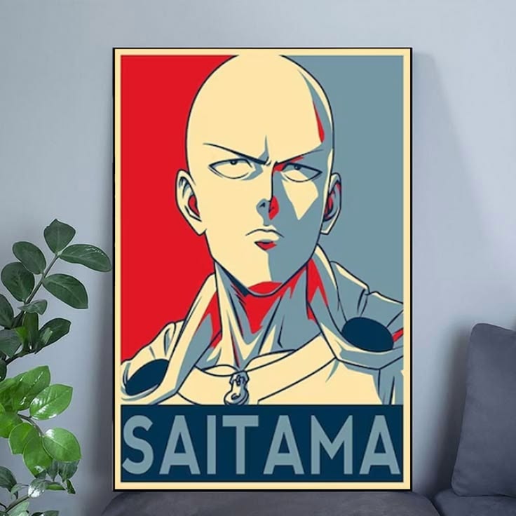 Saitama Anime Poster Size 24''x36''