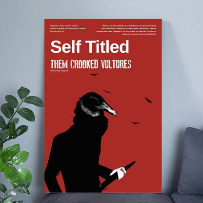 Them Crooked Vultures Poster - Self Titlted Album - Music Poster Foo Fighters Led Zepplin Size 24''x36''