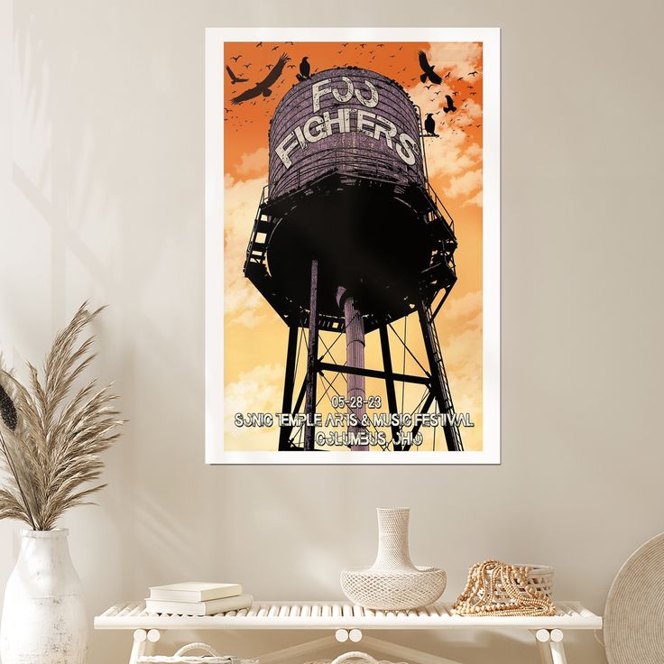 Foo Fighters Ohio AP concert Poster Signed By Scott James Rare Size 24''x36''
