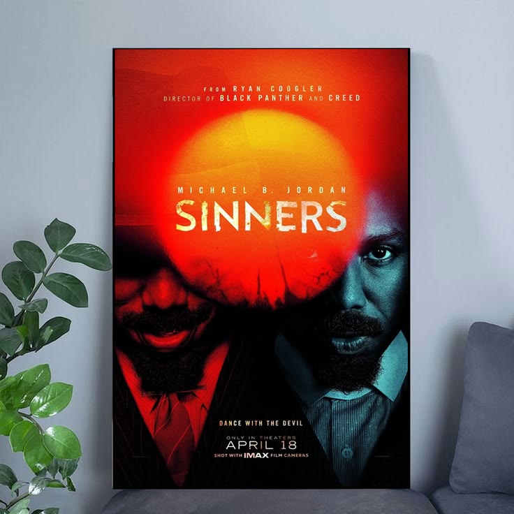 Sinners Movie Poster Michael B Jordan Hailee Steinfeld 2 Poster Size 24''x36''