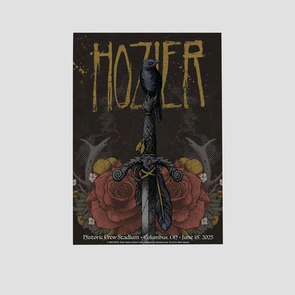Music Poster- Hoz.ier Concert at Columbus 2025 Poster - Vintage Style - Size 24x36