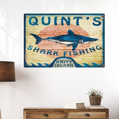 Quint Shaek Fishing 1975 Retro Style - Size 24''x36''