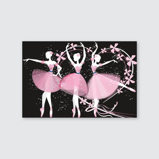 Dancing Ballerinas Wall Poster Unframed Version Size 24''x36''