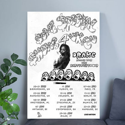 Drake and PARTYNEXTDOOR SOME SPECIAL SHOWS 4 U Tour 2025 Poster Size 24''x36''