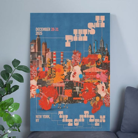 PHISH New York NY Poster Print Dec 28-31 2025 MSG Tour Concert Art Size 24''x36''