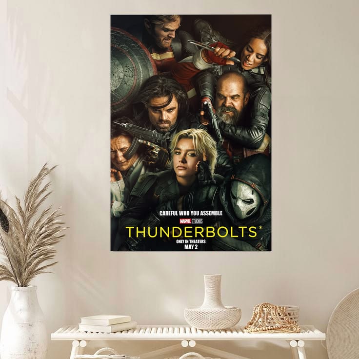 Thunderbolts Movie Poster Florence Pugh Marvel Sebastian Stan e Size 24''x36''