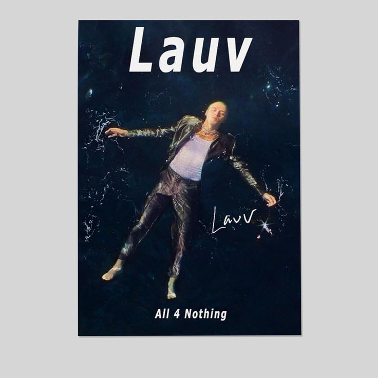 Music Poster- Lauv Singer - All 4 Nothing Album - Vintage Style - Size 24x36