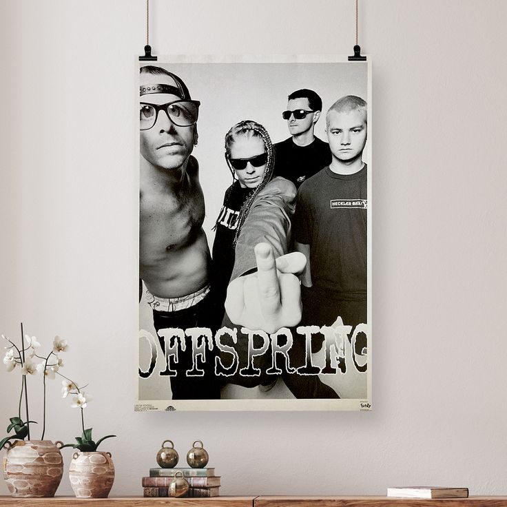 Music Poster The Offspring Vtg 1995 Large Band Poster Retro Style - Size 24''x36''