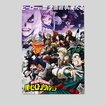 My Hero Academia: Season 6 - Key Art Wall Poster Retro Style - Size 24''x36''