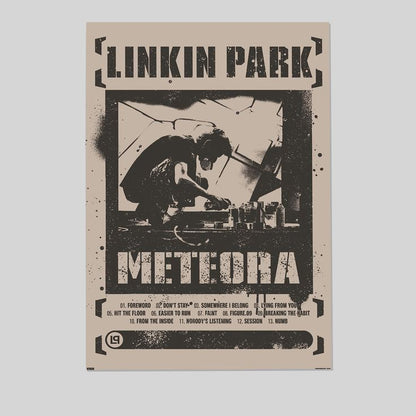 Music Poster Lin.kin P.a.rk - Meteora Wall Poster Retro Style - Size 24''x36''