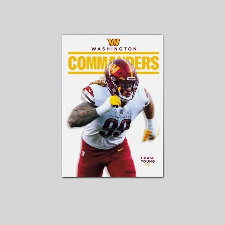CHASE YOUNG - WASHINGTON COMMANDERS Poster Size 24''x36''