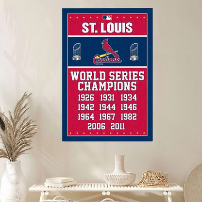 St. Louis Cardinals 11-TIME WORLD SERIES CHAMPIONS POSTER Poster Size 24''x36''