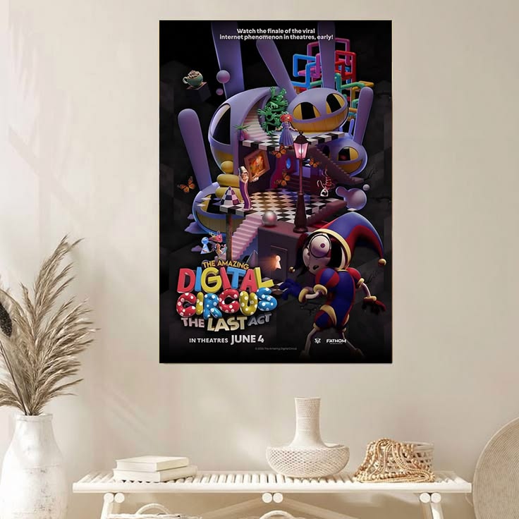The Amazing Digital Circus 3 Poster, Anime Wall Art Decor, Unframed Anime Wall Decor