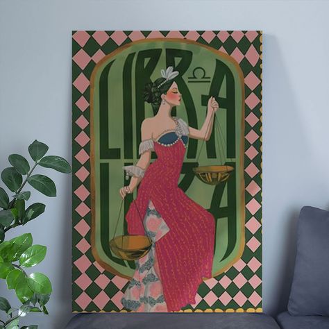 Libra Zodiac Wall Art Poster Size 24''x36''
