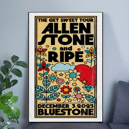 Allen Stone Ripe Bluestone December 2025 Poster Home Decor, Wall Art Size 24''x36''