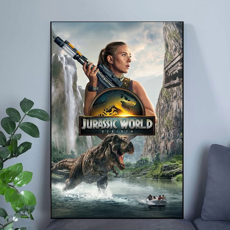 Jurassic World Rebirth Movie Poster Scarlett Johansson Poster Size 24''x36''