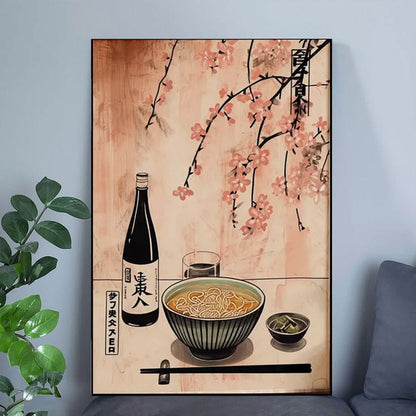 Japanese Ramen and Sake Poster Full Size 24''x36''