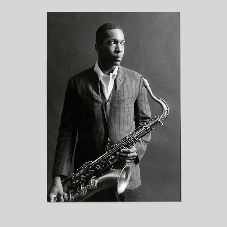 John Coltrane Poster Jazz Canvas Art Painting Wall Art Decor Size 24''x36''