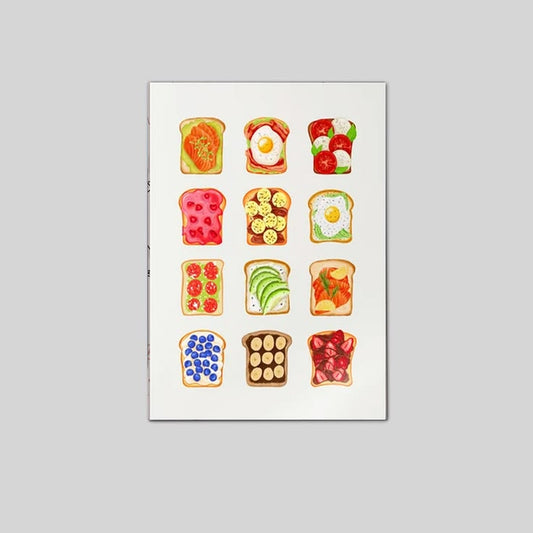 Water color Breakfast Foodie Kitchen Decor Poster Full Size 24''x36''