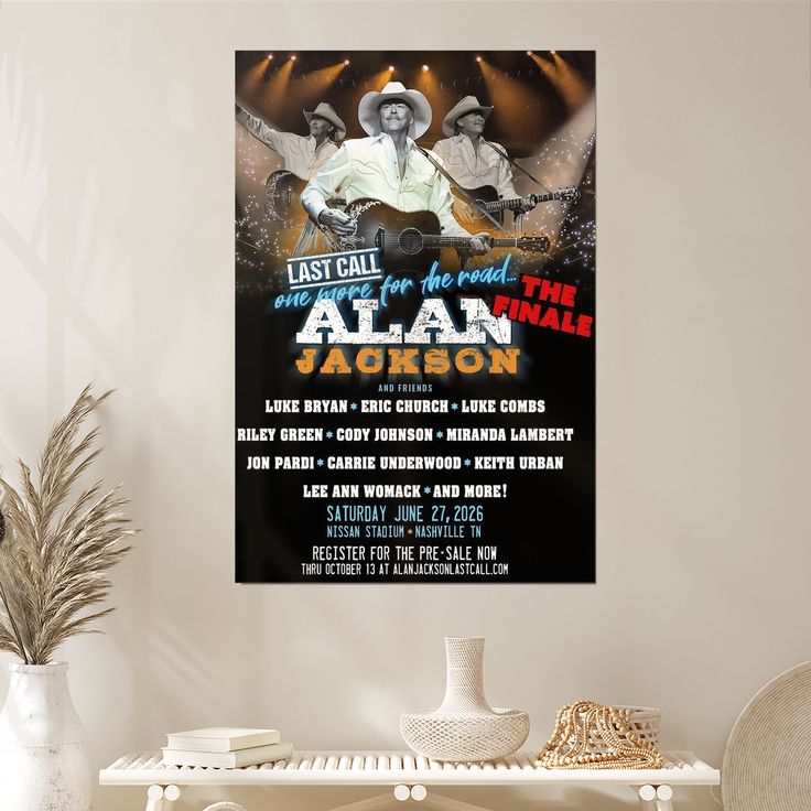 Alan Jackson 2026 – Last Call One More for the Road Poster Size 24''x36'