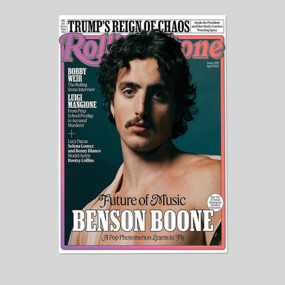 New !!! Benson Boone On Rolling Stone Future Of Music Poster Size 24''x36''