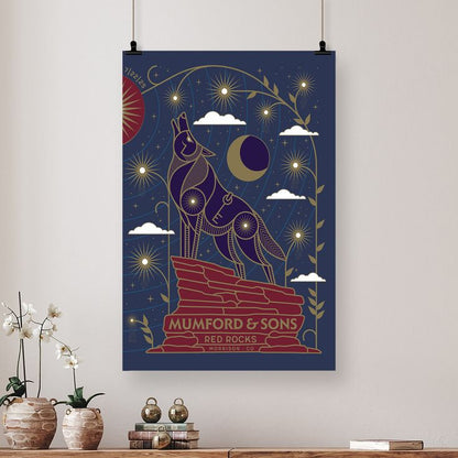 Mumford & Sons July 22, 2025 Red Rocks Amphitheatre. Morrison, CO Poster-Portrait - Poster Size 24''x36''