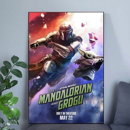 Star Wars: The Mandalorian & Grogu Poster Bundle, Cinematic Wall Art Set