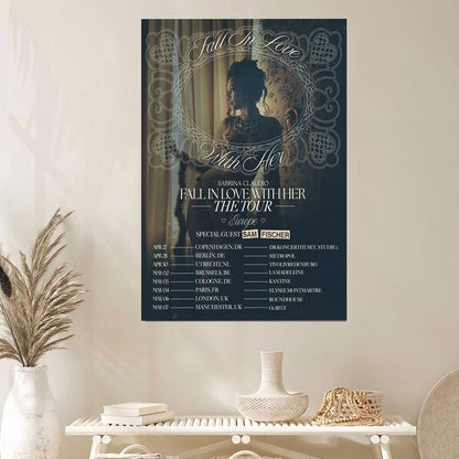 Music Poster Sabrina Claudio  the “fall in love with her” tour Size 24''x36''