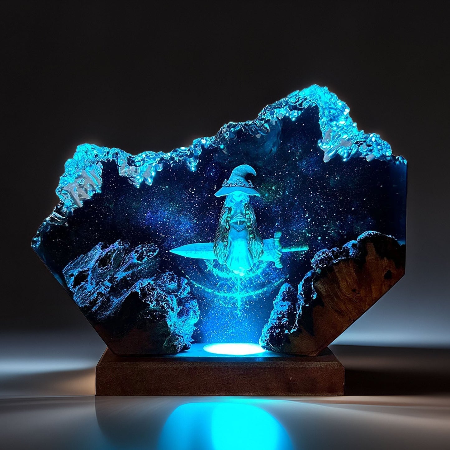 Doll Witch Of The Moon Resin Lamp